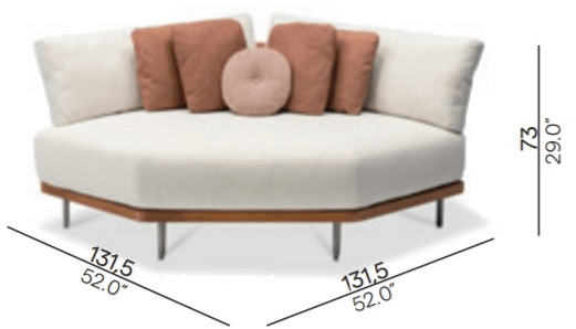 MANUTTI Мягкое угловое садовое кресло из ткани Flex Cs002 - Вид №1