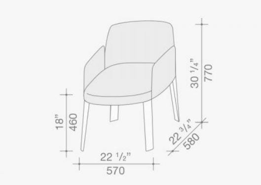 Мягкий стул с подлокотниками Lema BABI ARCH-00120433 - Вид №2