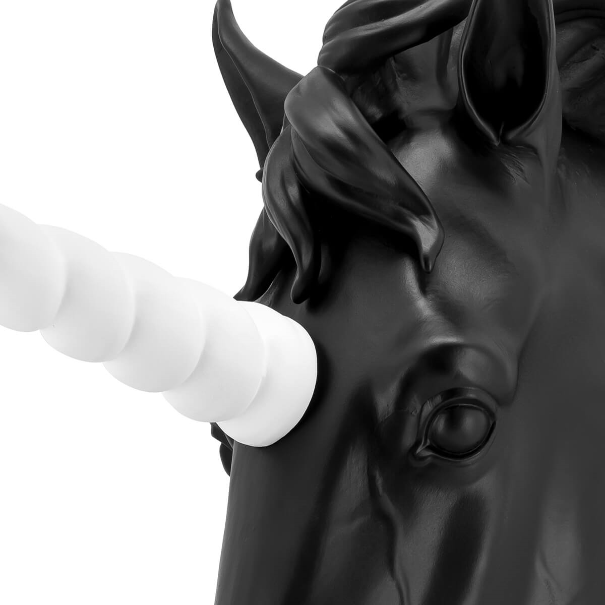 600242-WB ABHIKA ЕДИНОРОГ ГОЛОВА BISC. WHITE/BLACK  - Вид №3