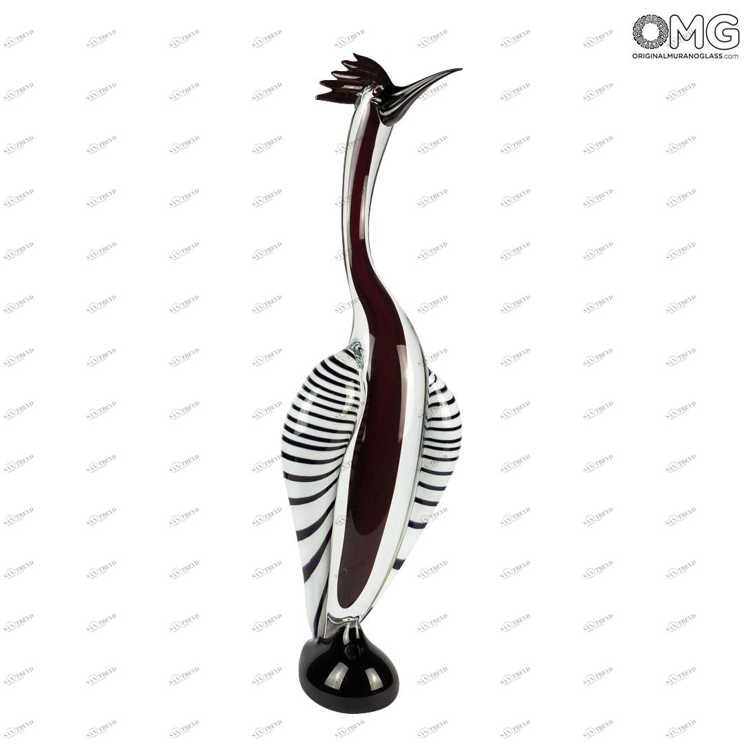 2915 ORIGINALMURANOGLASS Скульптура - королевская цапля - Original Murano Glass OMG 22 см 