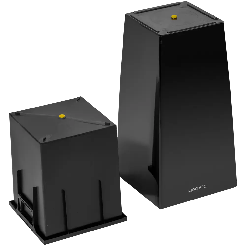 Кашпо Oladom Deluxe Long Ø29.5 h56.5 см v19 л пластик черный с автополивом 89446360 STLM-2153856 Santreyd - Вид №7
