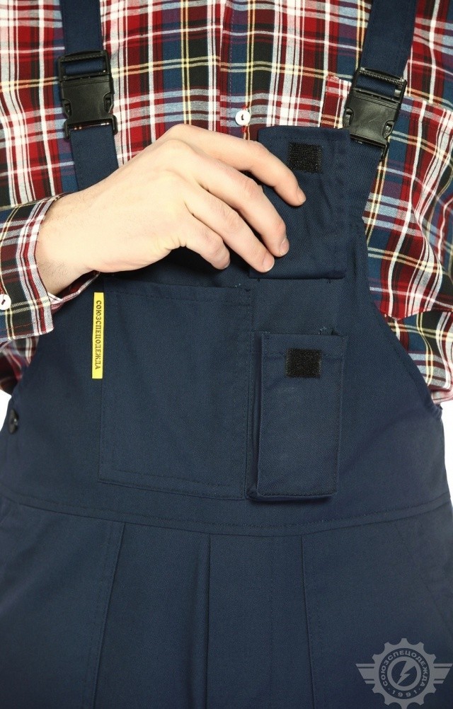 65628 Полукомбинезон "Эксперт-2" темно-синий  Летняя спецодежда  размер 44-46/158-164  - Вид №8