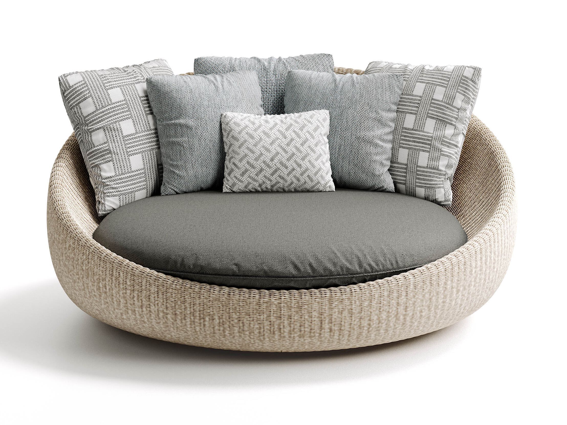 2-местный изогнутый полиэтиленовый садовый диван Atmosphera Twiga ARCH-00084900 - Вид №5