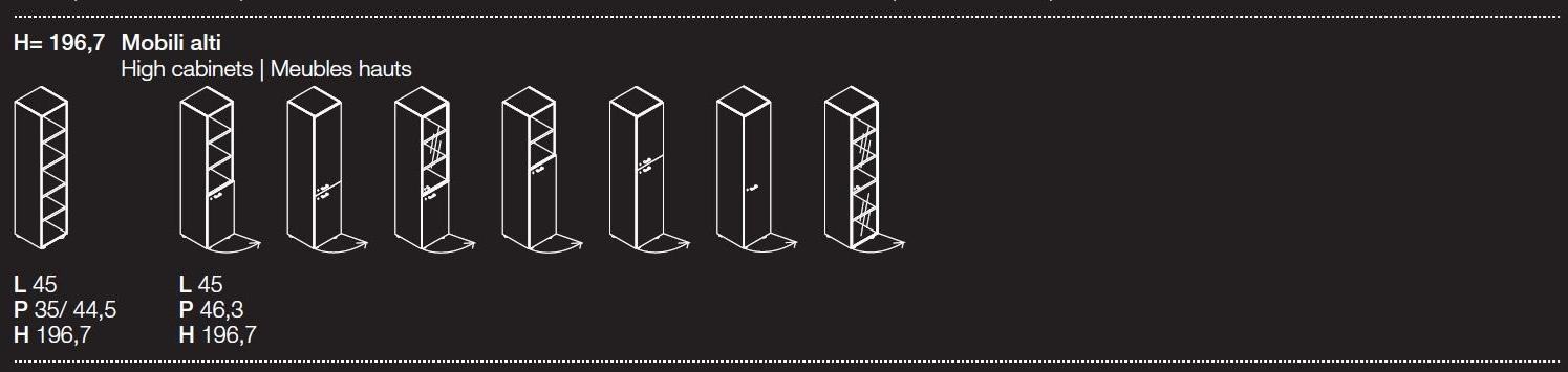 Las Mobili Высокий модульный офисный блок Contenitori universali evo sun-id-1480029 - Вид №9
