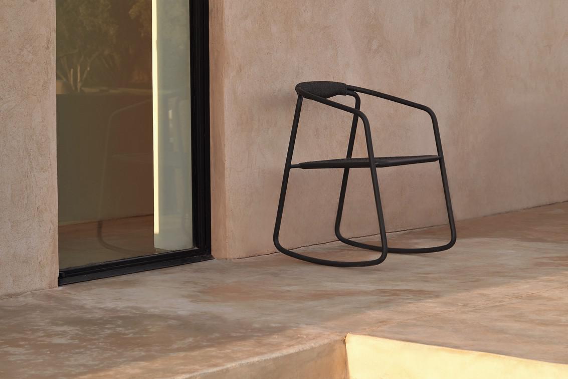 Кресло-качалка лавовая веревка 4,5мм антрацит Manutti Duo MNST40 - Вид №9