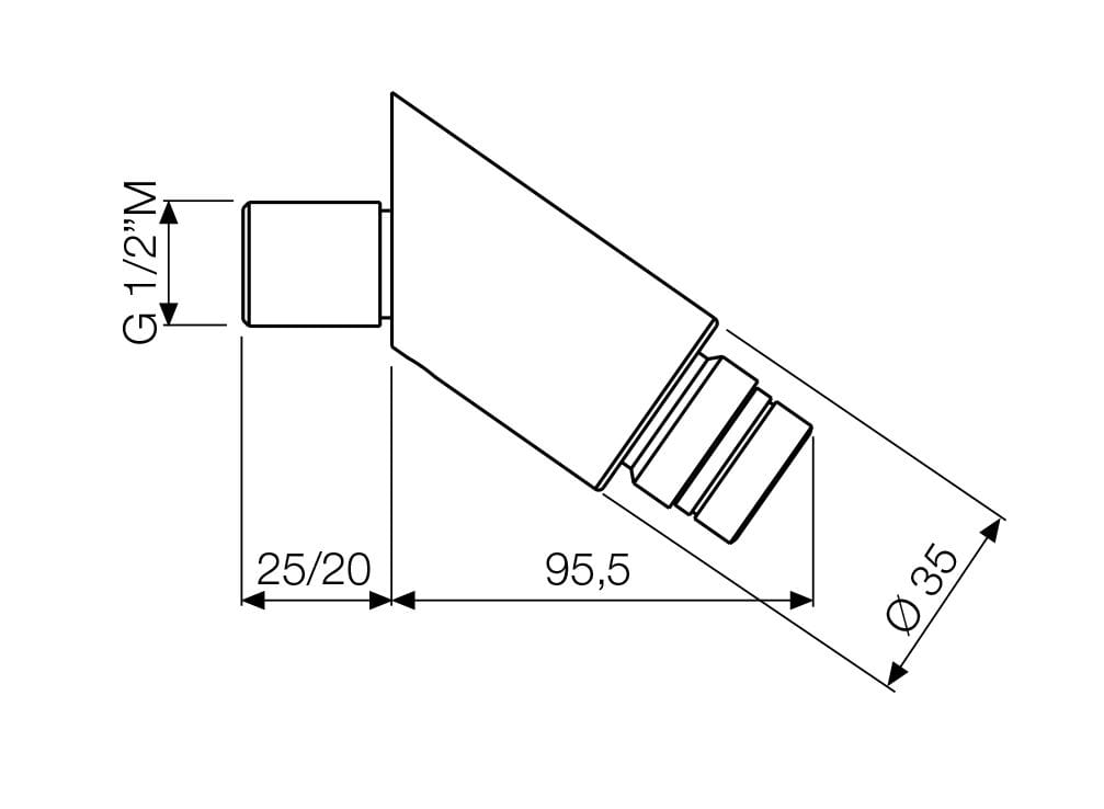 Настенные хромированные латунные ножки с аэратором Aquademy FOOT WASHING ARCH-00122878 - Вид №1