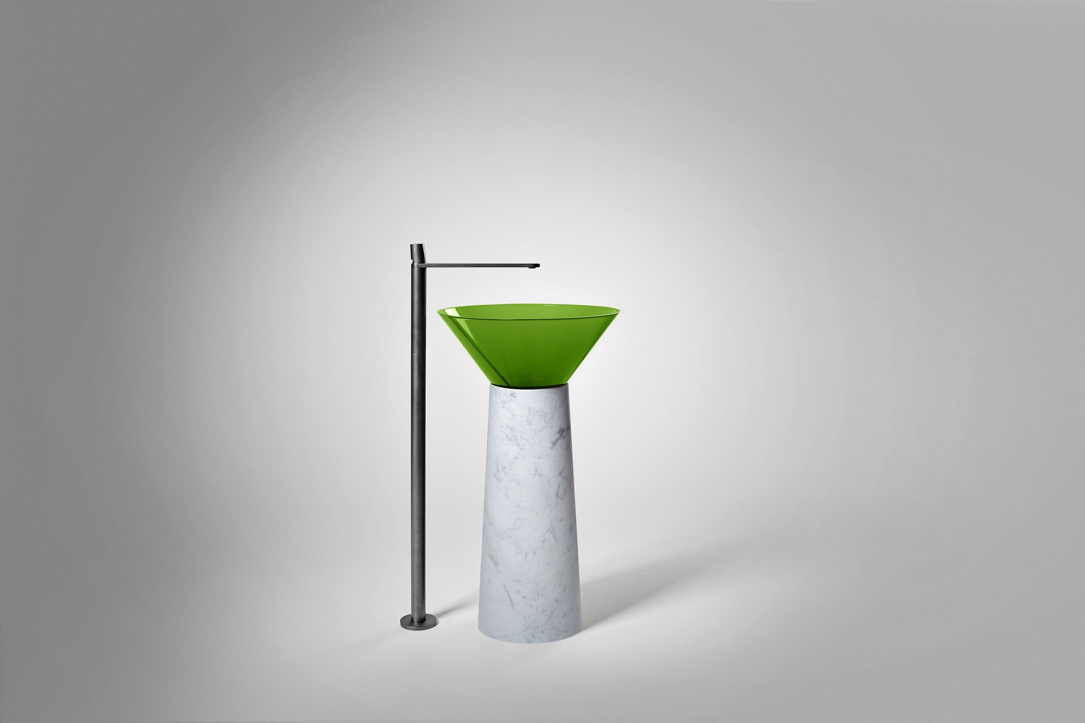 Каррарский мрамор отдельно стоящий круглый умывальник Antoniolupi ALBUME11 + ALBUME21 ARCH-00060600 - Вид №17