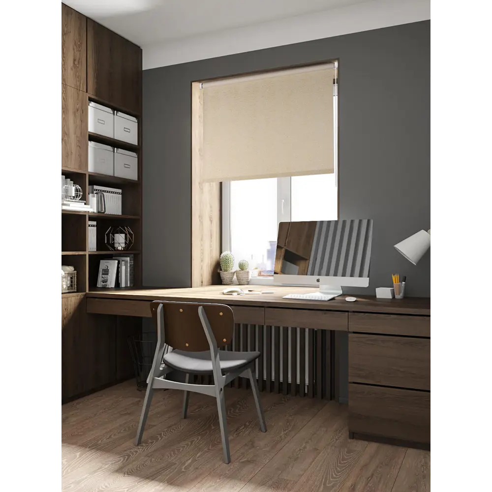 Штора рулонная Shine 160x175 см золотая PRAKTO STLM-2075355 - Вид №4