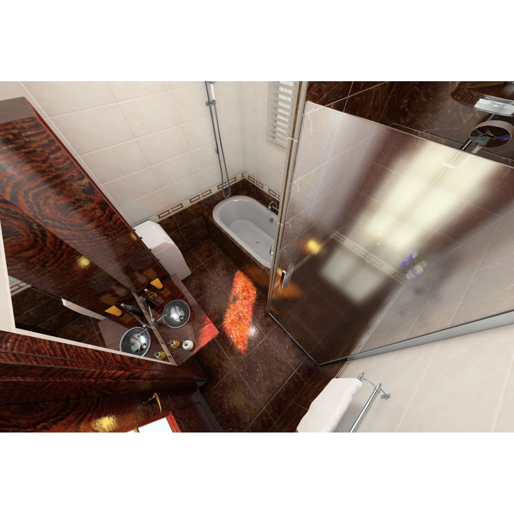 14175469 Плитка напольная 43x43 см 1.29 м2 цвет коричневый Pietra Santreyd - Вид №4