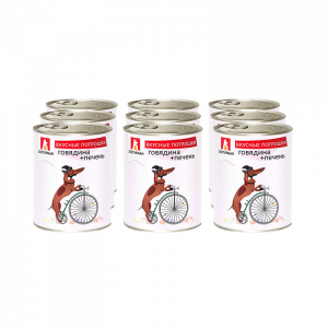 УТ0005336*9 Корм для собак Вкусные потрошки говядина, печень конс. 750г (упаковка - 9 шт) ЗООГУРМАН