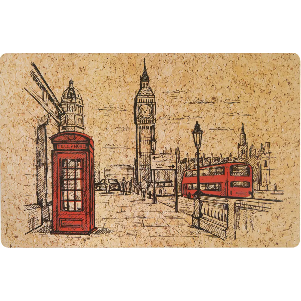 Салфетка London пробка 44x28.5 см 83630711 STLM-2209758 REMILING 