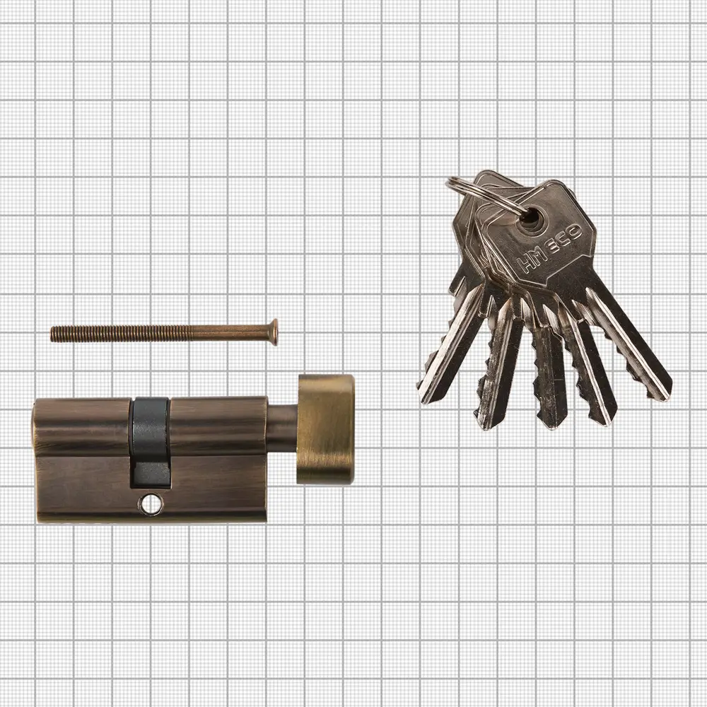 Цилиндр Нора-М Есо Z Лв-60 30x30 мм ключ-вертушка цвет бронза ECO Z STLM-2031419 - Вид №4