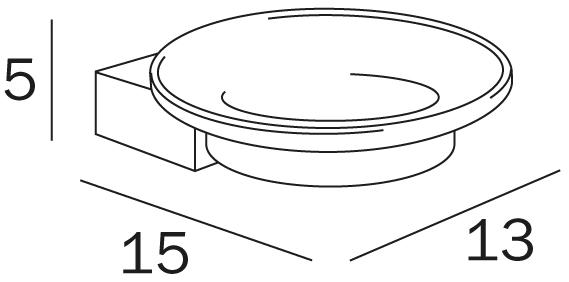 INDA® Настенная мыльница из матового стекла Logic A33110 - Вид №1