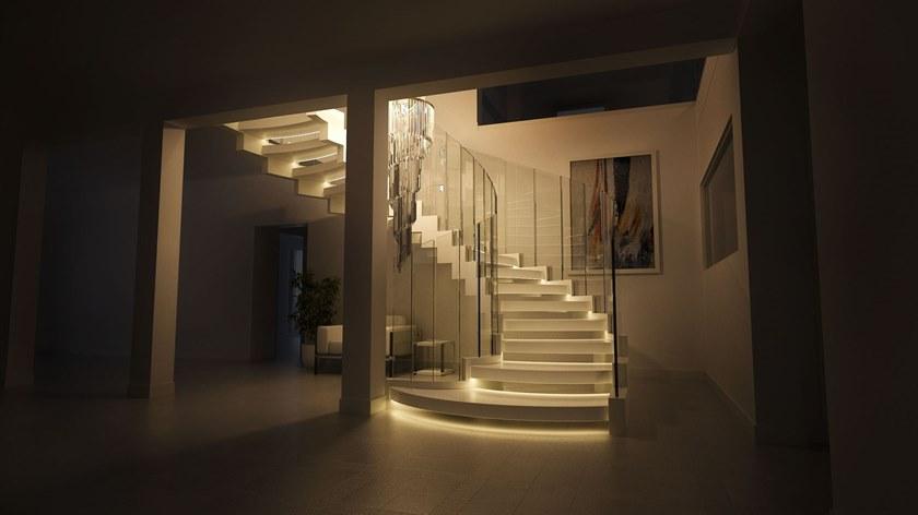 Siller Treppen Самонесущая открытая лестница из Corian® с двойной структурой Cobra sun-id-1475032 - Вид №3