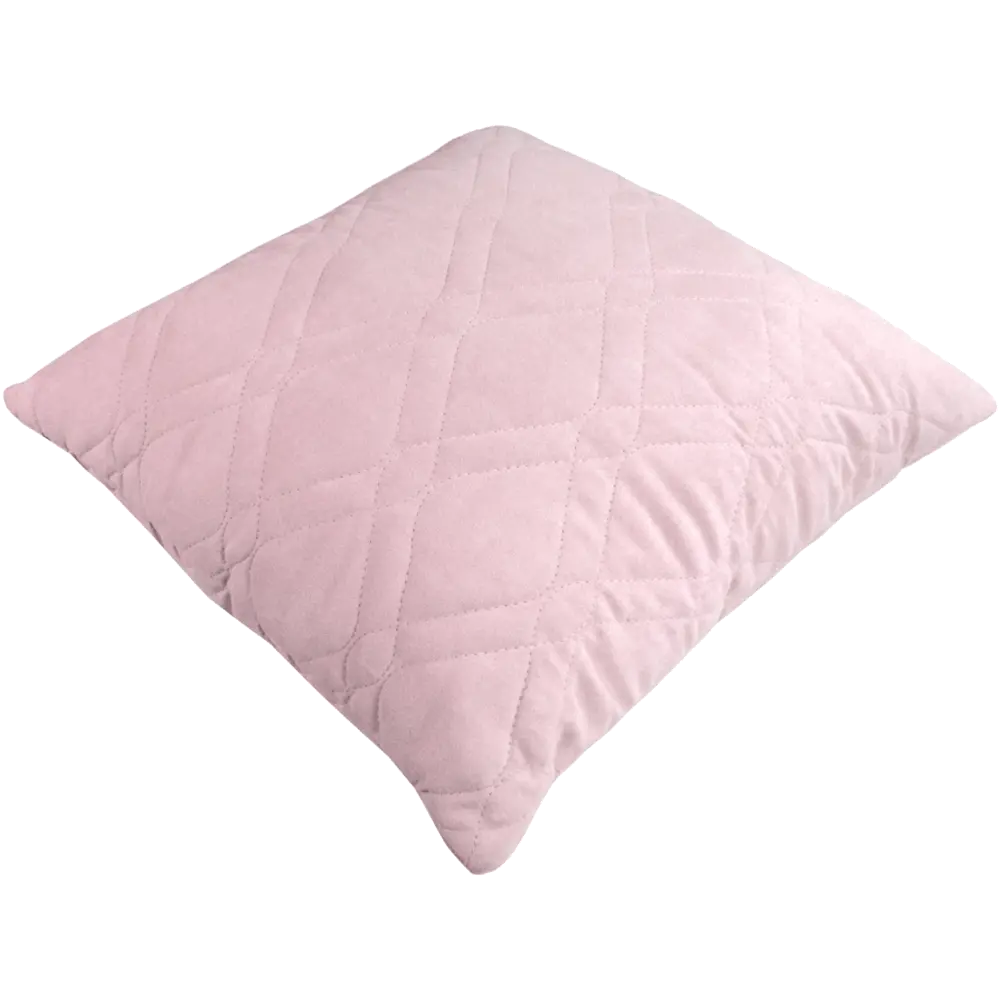 LINEN WAY Декоративная подушка 43×43 см пыльная роза с замшевой текстурой 83022398 STLM-1034508 - Вид №1