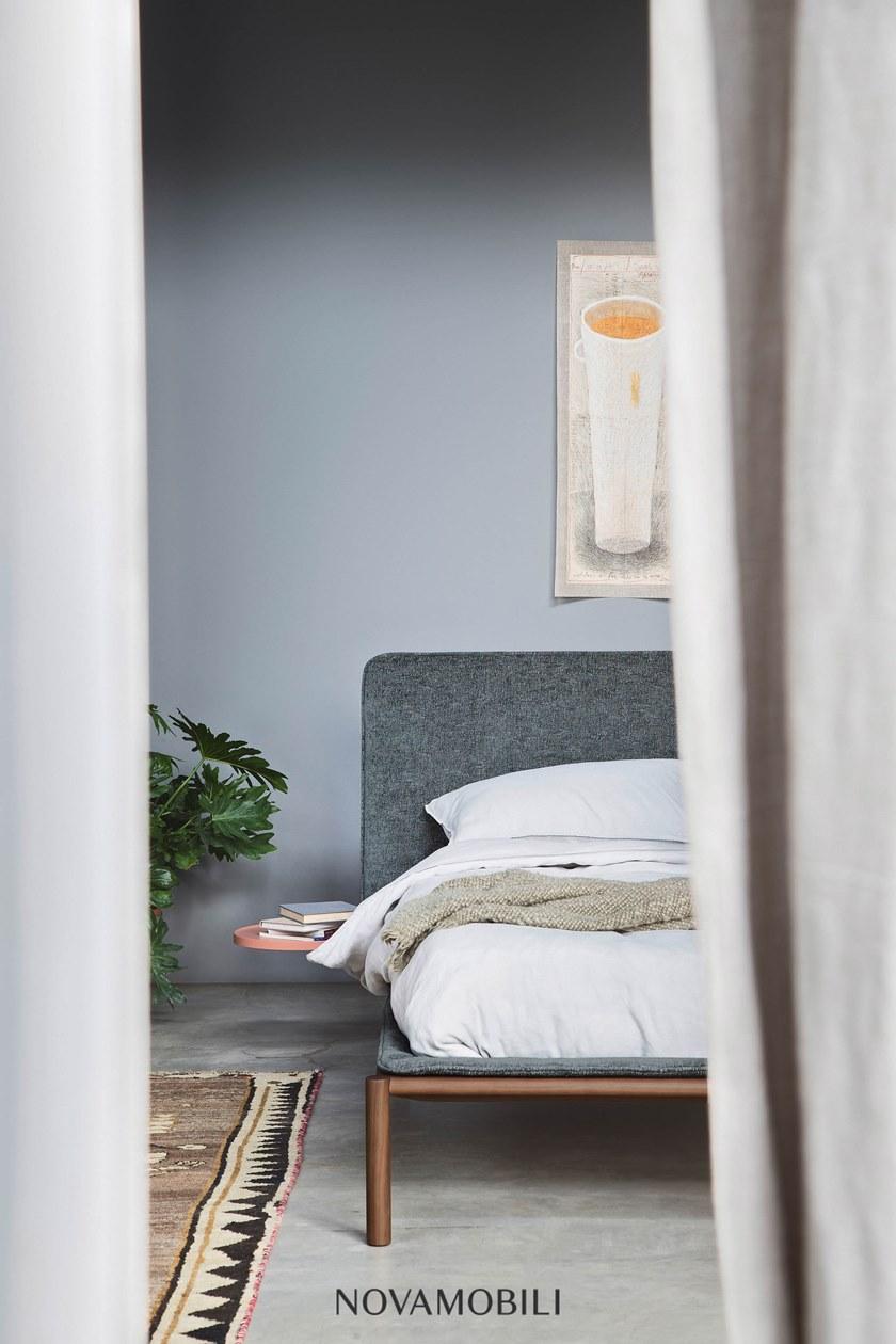 Novamobili Двуспальная кровать из ткани с мягким изголовьем sun-id-1391694 - Вид №3