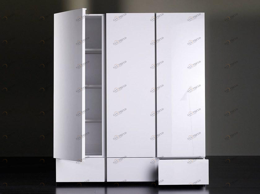 Meridiani Модульный лакированный деревянный шкаф Bolk sun-id-1354120