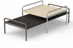 GANDIABLASCO Прямоугольный журнальный столик из нержавеющей стали Onsen