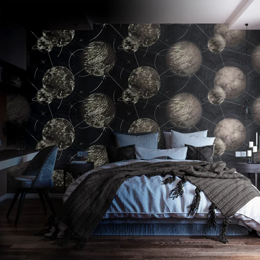 Обои флизелиновые Palitra Home Planets коричневые 1.06 м HC71987-45 STLM-2187847 - Вид №4