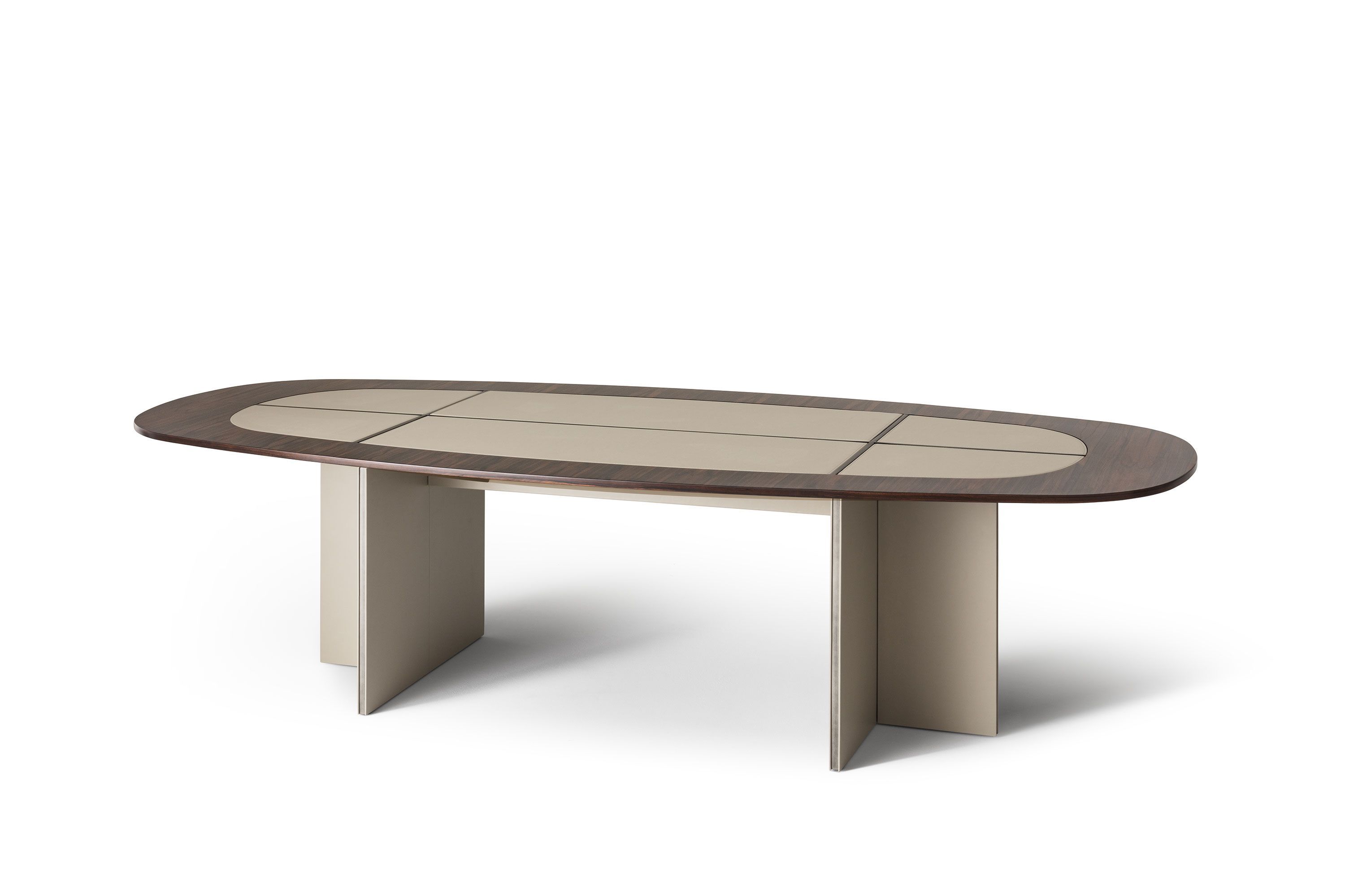 Эвкалиптовый стол с кожаной обивкой OAK Metronome ARCH-00125161 - Вид №1