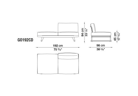 Ткань сад диван с полуостровом B&B Italia Outdoor Чт ARCH-00073529 - Вид №9
