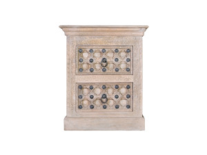 Прямоугольная тумбочка из манго с ящиками