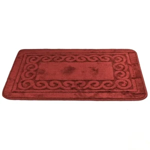 Коврик для ванной комнаты бордовый, 76x50 см