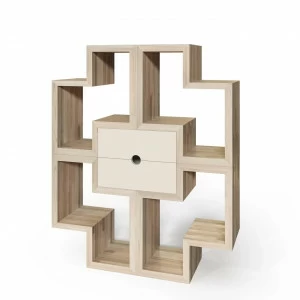 Стеллаж деревянный светло-коричневый EcoComb-2 BRAGIN DESIGN  256619 Бежевый