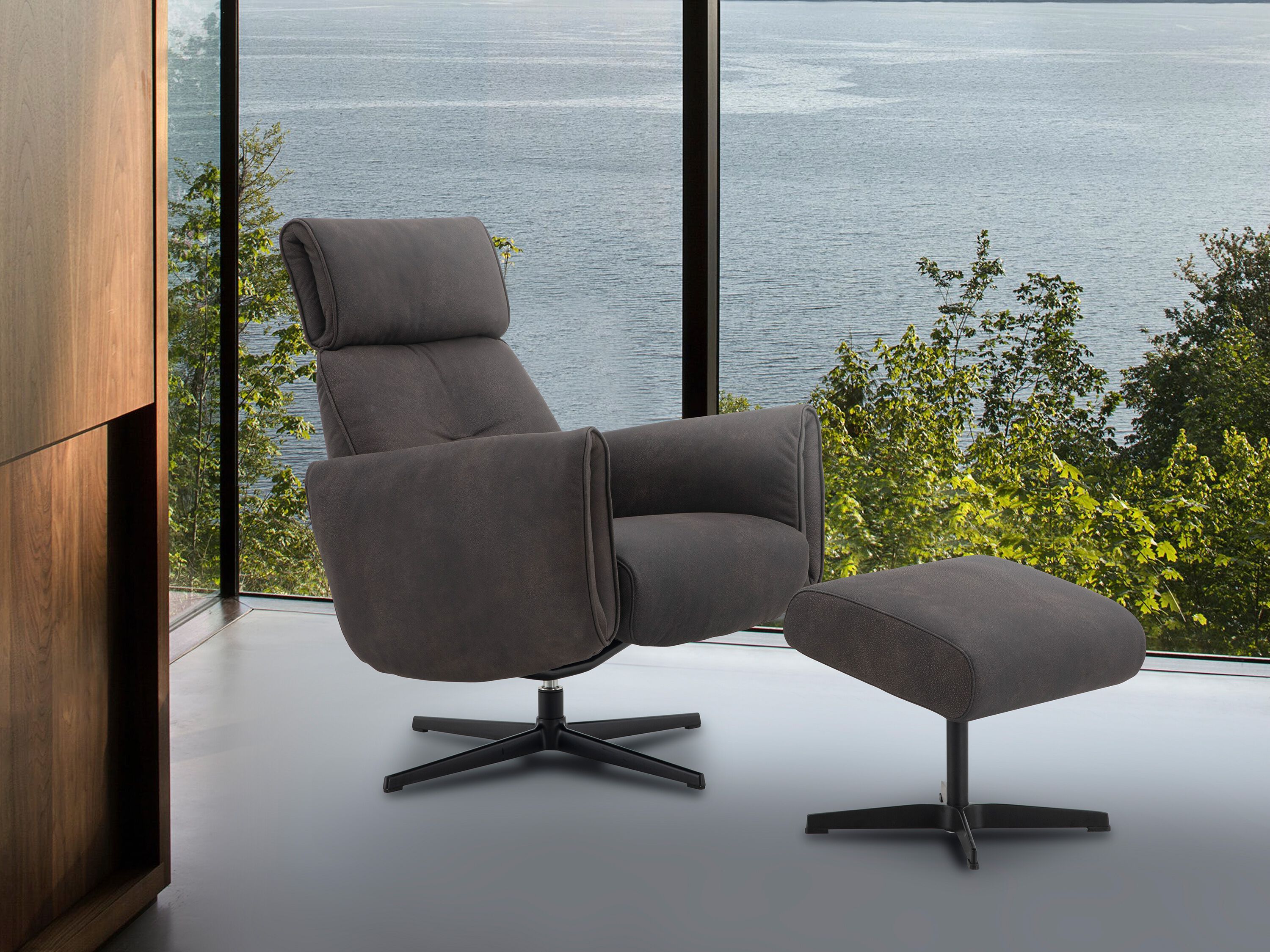 Кожаное вращающееся кресло CAMPO DE' FIORI YVES ARCH-00136357 - Вид №5