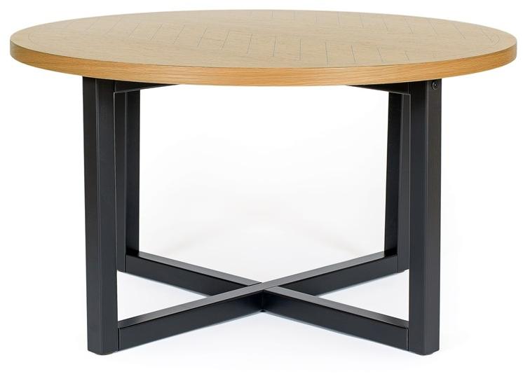 Woodman Круглый журнальный столик из фанерованной древесины Camden 254221701012 - Вид №1