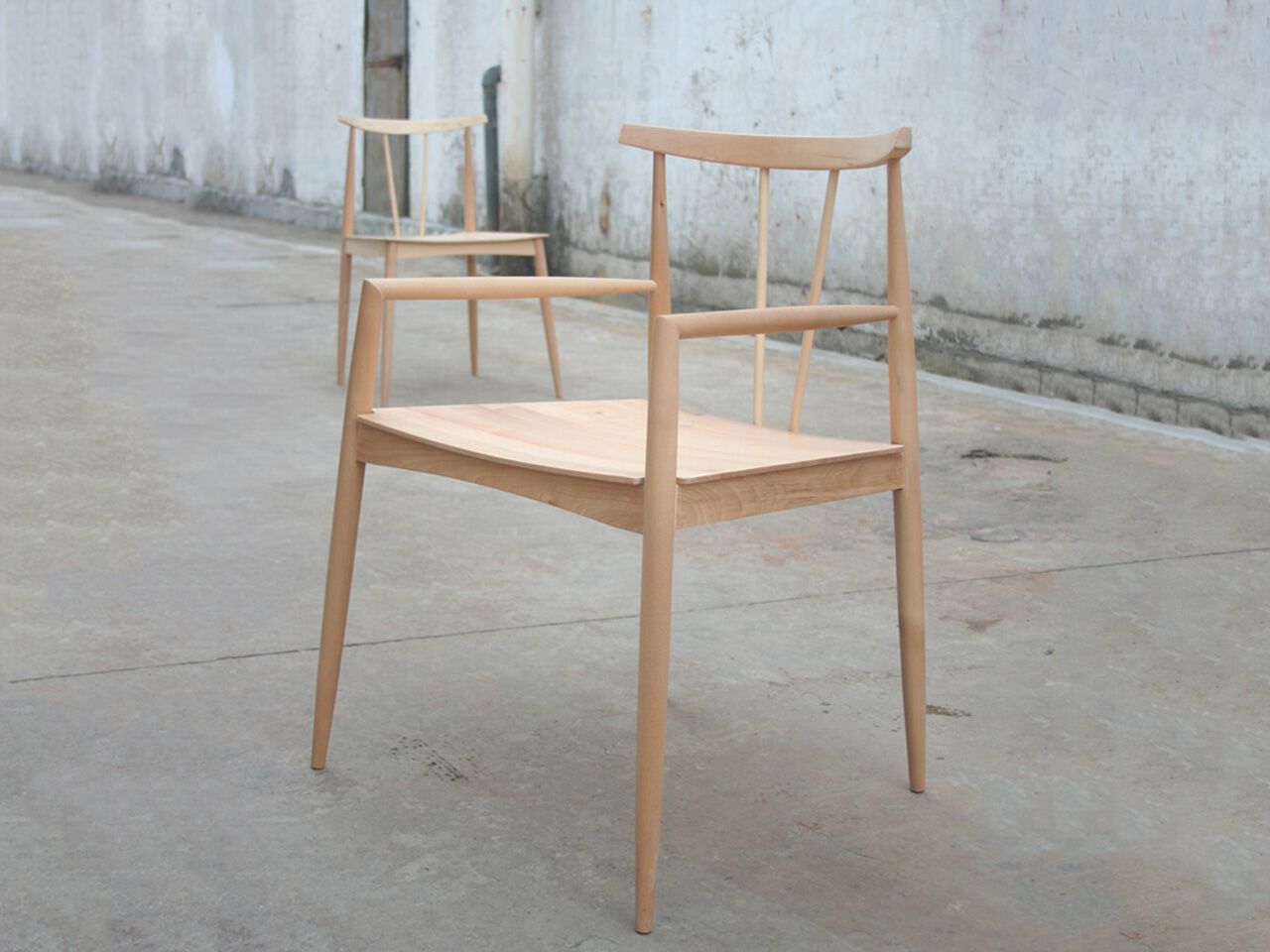 Стул из массива дерева с подлокотниками Air Division ARCH-00023977 - Вид №5