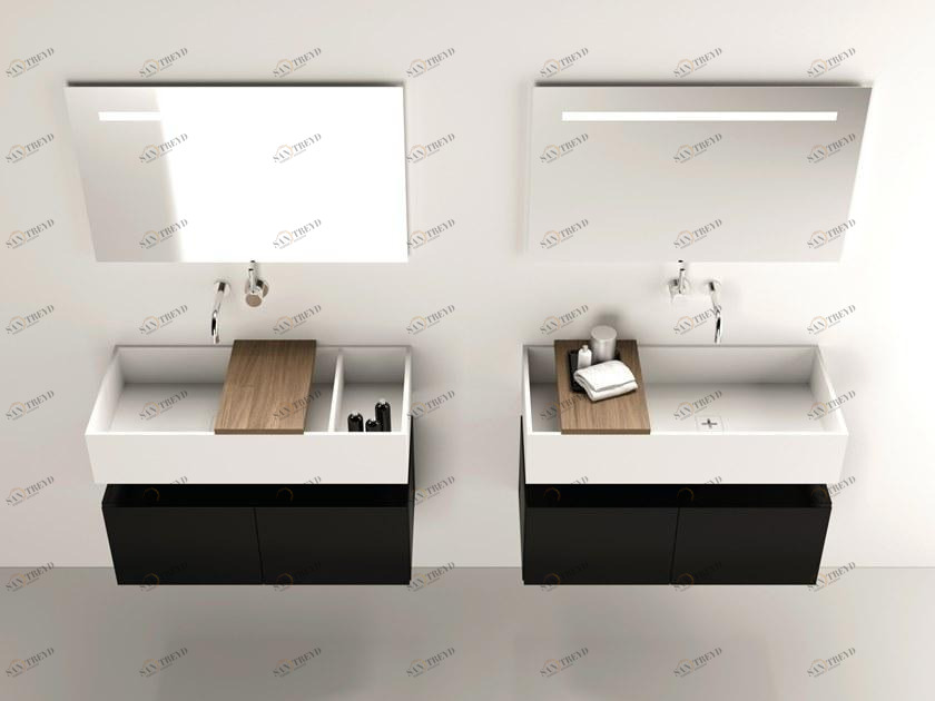 MOMA Design Тумба под умывальник из массива с дверцами одинарная настенная sun-id-1357777