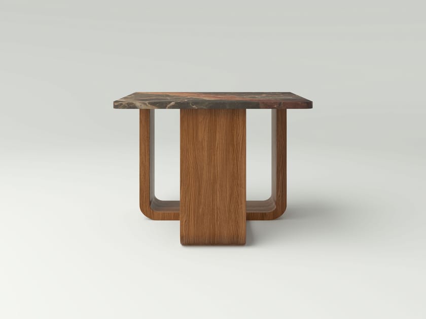 Журнальный столик из орехового дерева с каменной столешницей NITZAN HOME LEA ARCH-00040867