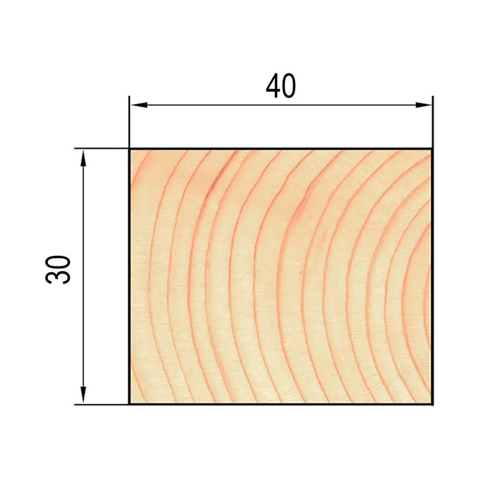 Брусок строганый Santreyd 30x40x2000 мм из массива сосны 81947391 STLM-0014524 - Вид №6