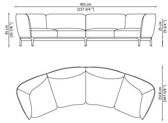 Paolo Castelli Угловой диван в ткани Durban sun-id-1427872 - Вид №8