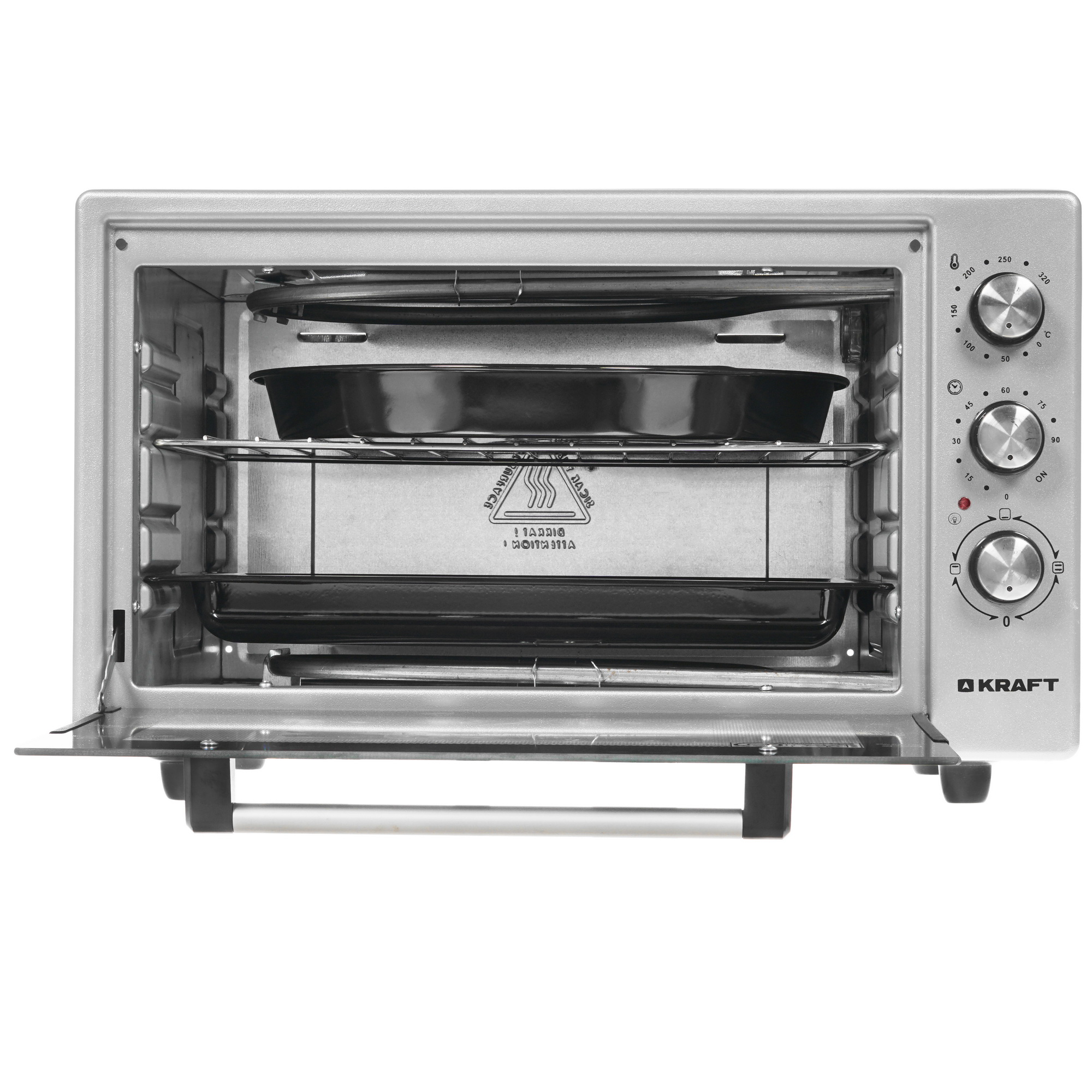 8192481 Мини-печь Kraft KF-MO 4500 GR серебристый STDN-0086623 - Вид №5