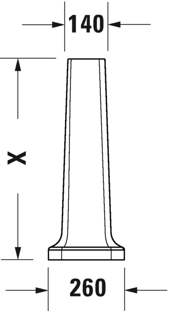 0857910000 Пьедестал для раковины овальная Duravit 1930 Series - Вид №3