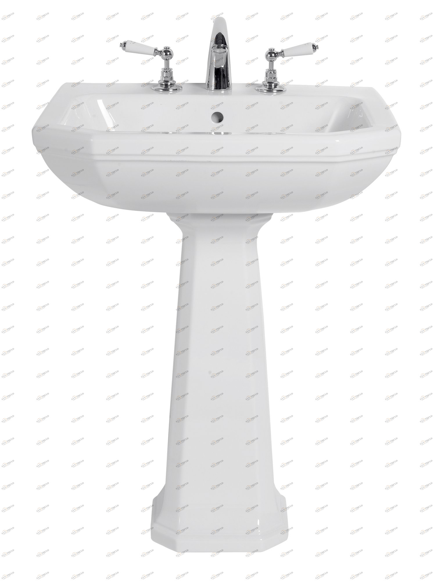 TB-AD-063 Напольная раковина стоящая овальная Traditional Bathrooms Art Deco