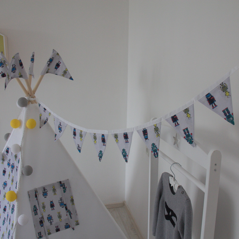 Гирлянда из флажков Robots VAMVIGVAM  282197 Белый;зеленый Santreyd  - Вид №3