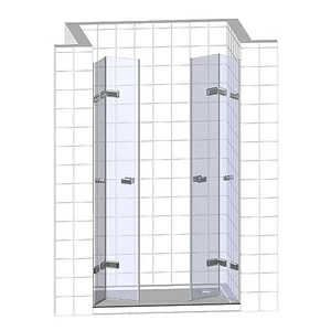 Душевые двери в нишу 140x200 GK-864TWO стекло прозрачное 6 мм GUTEWETTER TREND DOOR