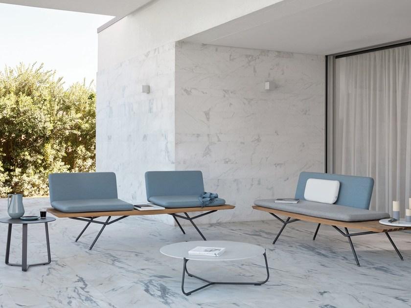 MANUTTI Скамья из ироко со спинкой San sun-id-1488797 - Вид №2