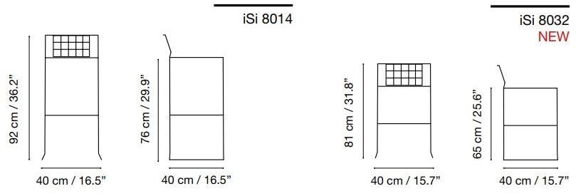 iSimar Садовый стул из стали со спинкой Rotterdam 8014 / 8032 - Вид №6