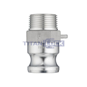 Камлок алюминиевый тип F серия "EcoLine", ниппель наруж. резьба BSP 2 1/2", TL250FAL-EL TITAN LOCK