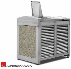 ACL Бетонный мусорный бак с крышкой для улицы