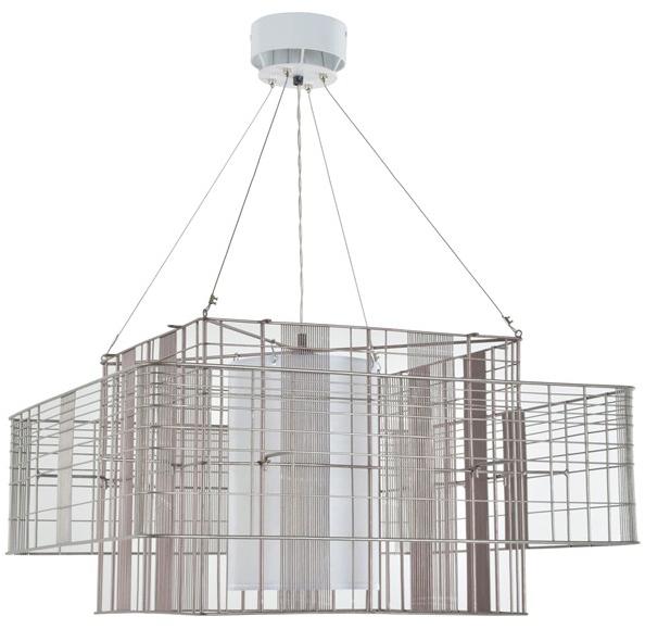 Forestier Подвесной светильник прямого и отраженного света из металла Mesh cubic sun-id-1391407 - Вид №1