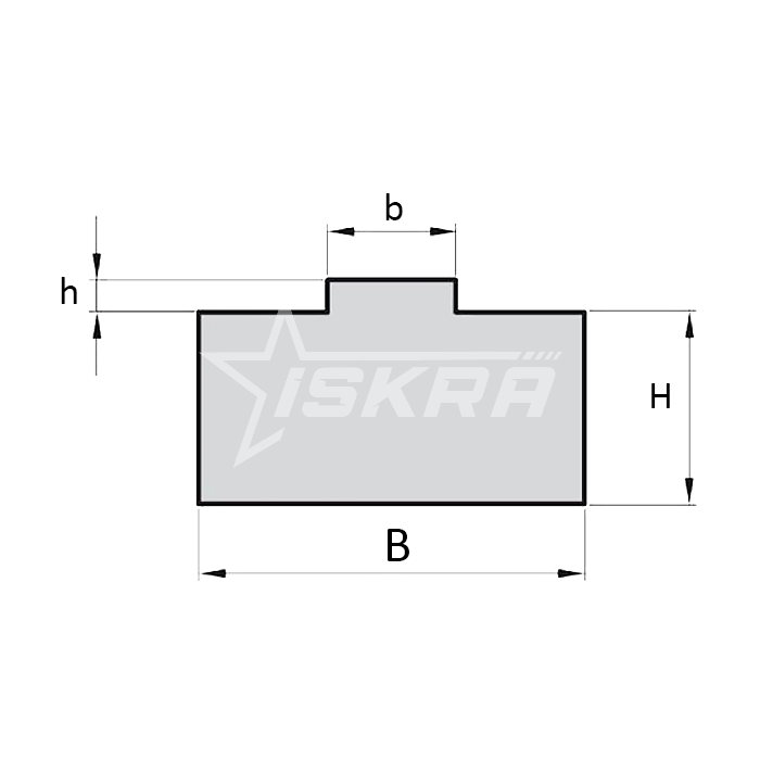IS4382 Направляющая для цепи 06B-1 тип 1Т H=10 L=2000 ISKRA  - Вид №2