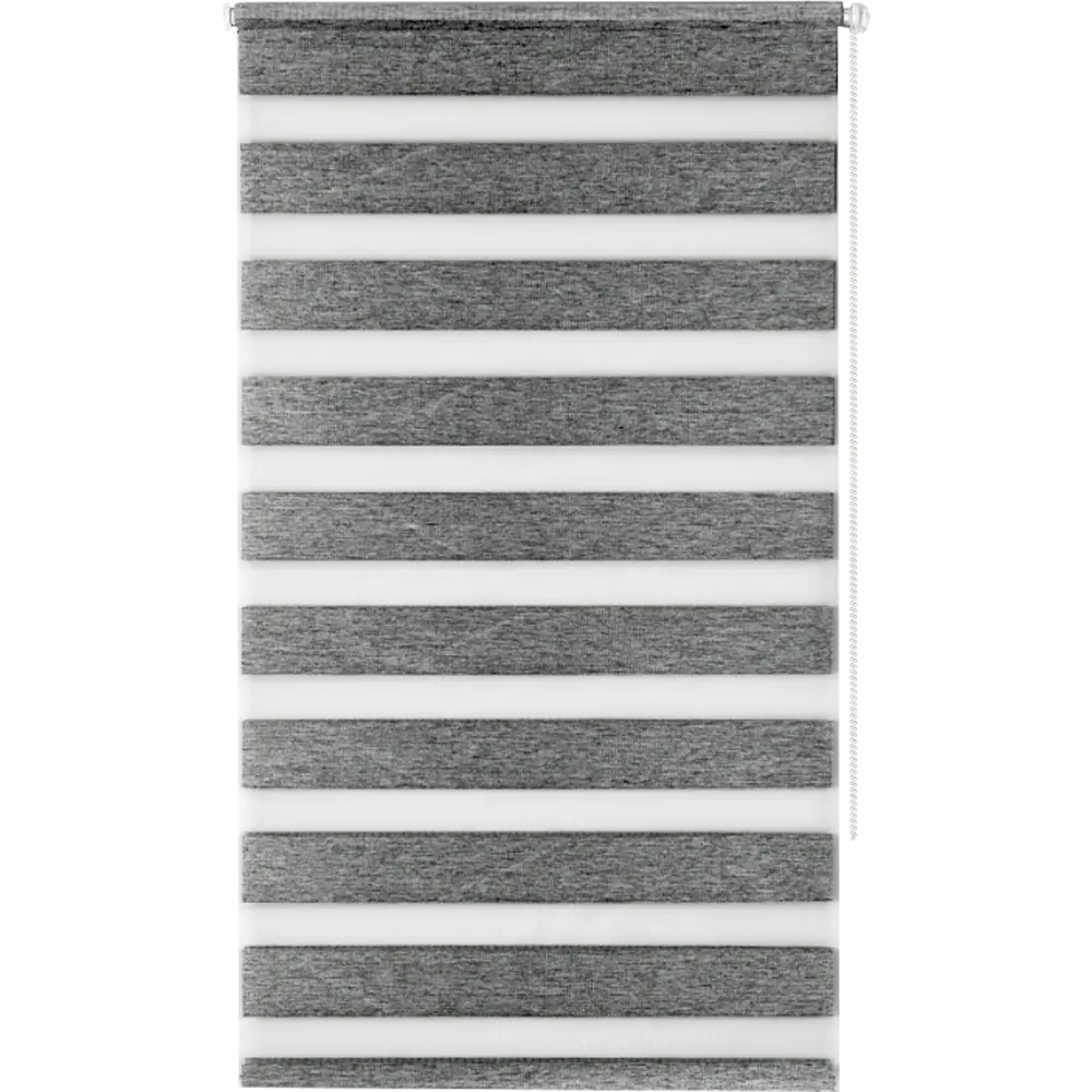 Рулонная штора MIAMOZA день-ночь серый блэкаут 120×160 см 82614523 Д/Н BLACKOUT STLM-0031743
