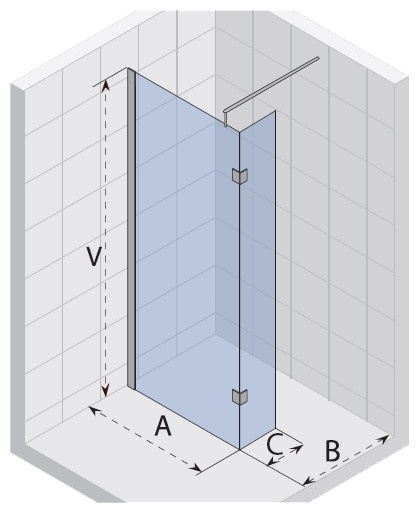 GP21200 Неподвижная стенка Riho Polar Santreyd - Вид №2