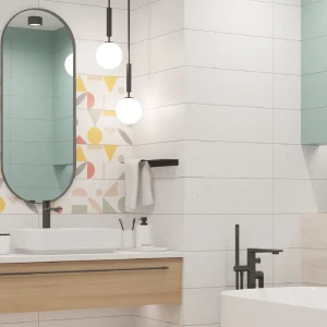 Плитка настенная LB Ceramics Юген Линдберг 20x60 см 0.84 м² матовая цвет терраццо 87023030 STLM-2175825