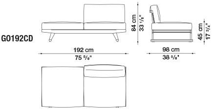 B&B Italia Outdoor Диван с шезлонгом Gio sun-id-1442753 - Вид №5